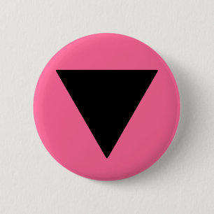 Badge Rond 5 Cm Triangle noir de la fierté lesbienne