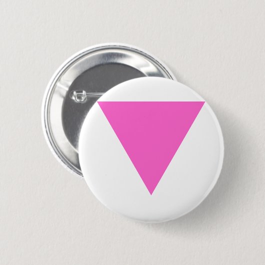 Badge Rond 5 Cm Triangle rose (Devant & derrière)
