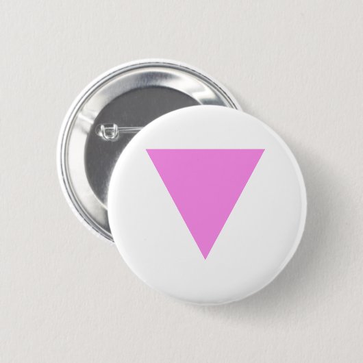 Badge Rond 5 Cm Triangle rose (Devant & derrière)