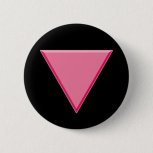 Badge Rond 5 Cm Triangle rose de gay pride