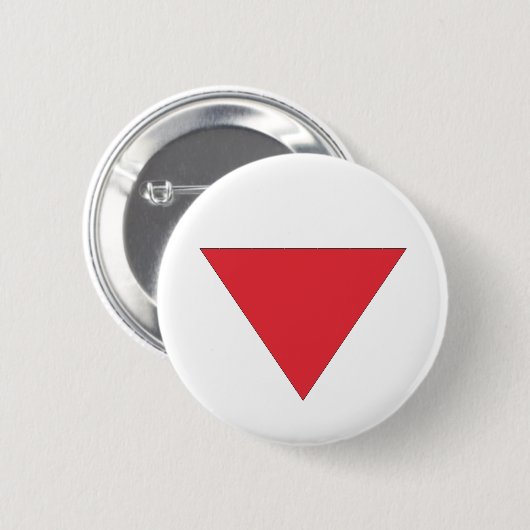 Badge Rond 5 Cm Triangle rouge inversé (Devant & derrière)