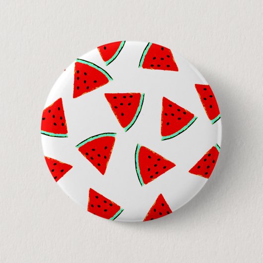 Badge Rond 5 Cm Triangles Motifs de pastèque (Devant)