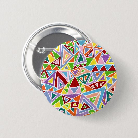 Badge Rond 5 Cm Triangulation (Devant & derrière)