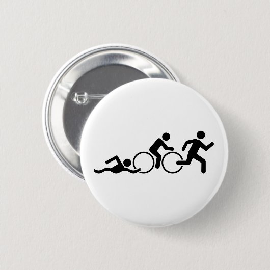 Badge Rond 5 Cm Triathlon (Devant & derrière)