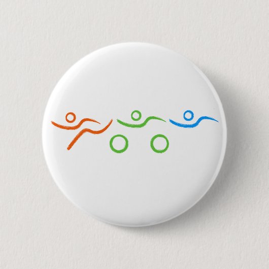 Badge Rond 5 Cm Triathlon cool et design unique (Devant)