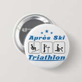 Badge Rond 5 Cm Triathlon de ski d'Apres (Devant & derrière)