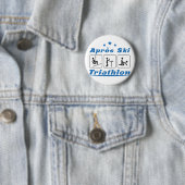 Badge Rond 5 Cm Triathlon de ski d'Apres (En situation)