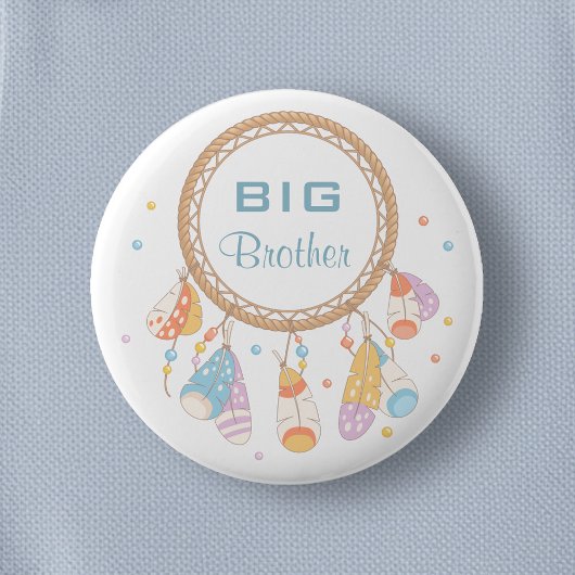 Badge Rond 5 Cm Tribal Dreamcatcher Boho Big Brother