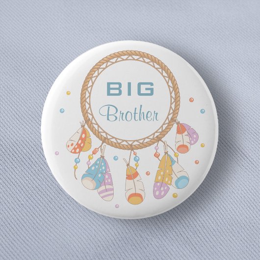 Badge Rond 5 Cm Tribal Dreamcatcher Boho Big Brother