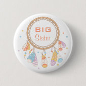 Badge Rond 5 Cm Tribal Dreamcatcher Boho Big Sister (Devant)