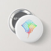 Badge Rond 5 Cm Tribal Stingray de Cravate teintée (Devant & derrière)