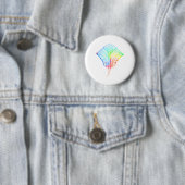 Badge Rond 5 Cm Tribal Stingray de Cravate teintée (En situation)