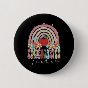 Badge Rond 5 Cm Tribu de maternelle Retour à l'école Arc-en-ciel G