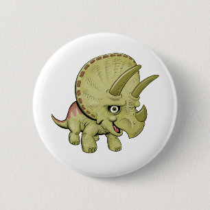 Badge Rond 5 Cm Tricératops
