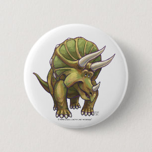 Badge Rond 5 Cm Triceratops de Cute Cadeaux d'Art & Accessoires