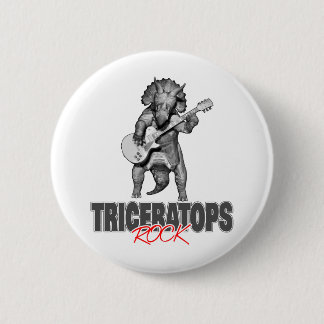 Badge Rond 5 Cm Tricératops Rocks