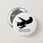 Badge Rond 5 Cm Tricératops Skull (Devant & derrière)