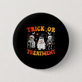 Badge Rond 5 Cm Trick Or Pt Physical Therapy Therast Halloween (Devant)