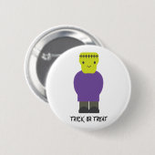 Badge Rond 5 Cm Trick ou traitement - Cute Frankenstein (Devant & derrière)