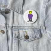 Badge Rond 5 Cm Trick ou traitement - Cute Frankenstein (En situation)