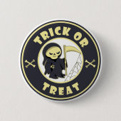 Badge Rond 5 Cm Trick ou traiter Halloween griffeur caractère (Devant)