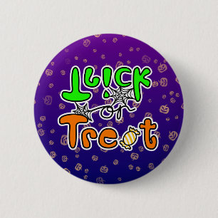 Badge Rond 5 Cm Trick ou Treat d'Halloween