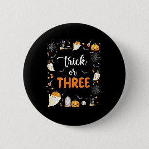 Badge Rond 5 Cm Trick Ou Trois Anniversaire Fête 3e Anniversaire É