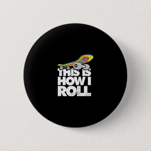 Badge Rond 5 Cm Tricks de halfpipe de skateboard - Skateb Sports E