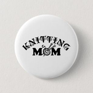 Badge Rond 5 Cm Tricot maman