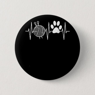 Badge Rond 5 Cm Tricot Nerd Amusant Grand-mère Maman Knit Aiguille