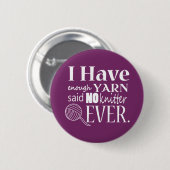 Badge Rond 5 Cm Tricot ・ Pas Assez Fil {Dark} (Devant & derrière)