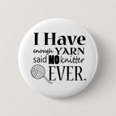 Badge Rond 5 Cm Tricot Pas Suffisamment Fer Artisanat Humour (Devant)