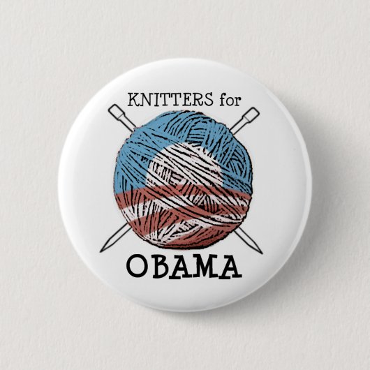 Badge Rond 5 Cm Tricoteuses pour le bouton #2 d'Obama (Devant)