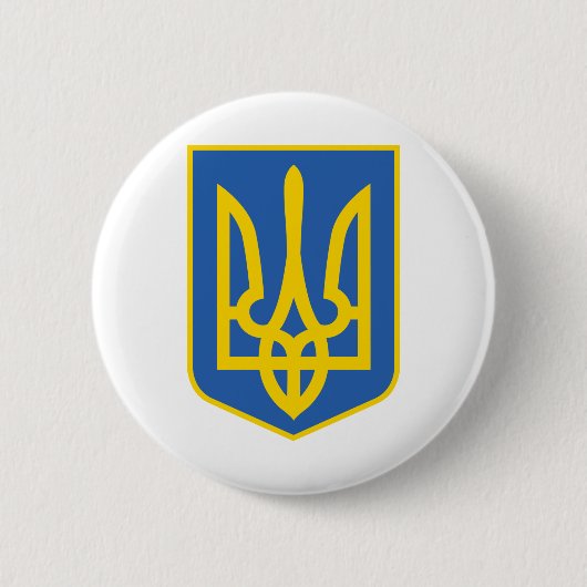 BADGE ROND 5 CM TRIDENT UKRAINE (Devant)