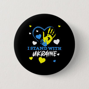 Badge Rond 5 Cm Trident ukrainien Drapeau ukrainien Drapeau ukrain
