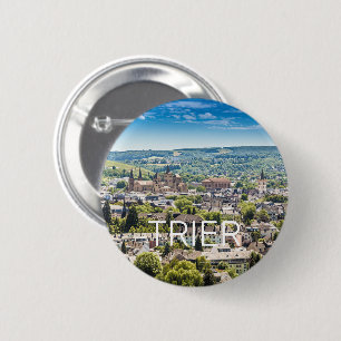 Badge Rond 5 Cm Trier Cityscape Panorama Moselle Allemagne Souveni