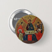 Badge Rond 5 Cm Trinité avec les saints (Devant & derrière)