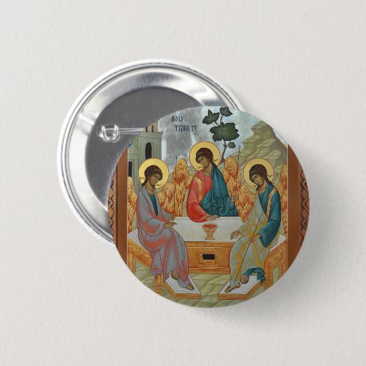 Badge Rond 5 Cm Trinité sainte (Devant & derrière)