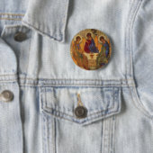 Badge Rond 5 Cm Trinity Rublev à la table (En situation)