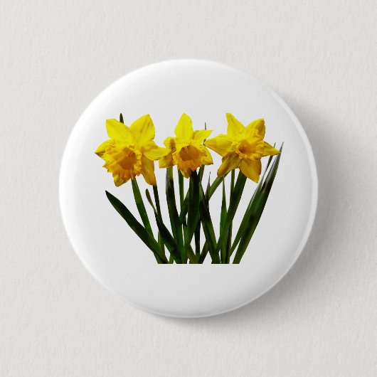 Badge Rond 5 Cm Trio de jonquille (Devant)