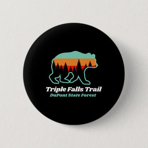 Badge Rond 5 Cm Triple Falls Trail Dupont State Forest Bear Souven