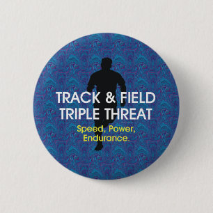 Badge Rond 5 Cm Triple menace de la voie supérieure