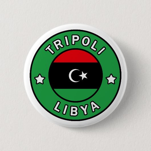 Badge Rond 5 Cm Tripoli Libye (Devant)