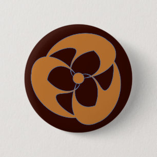 Badge Rond 5 Cm Triquetra de croissant de spirale d'automne