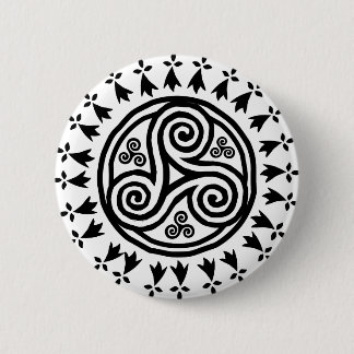 Badge Rond 5 Cm Triskel et hermines bretons