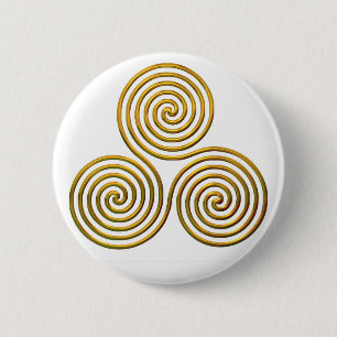 Badge Rond 5 Cm Triskele-or