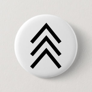 Badge Rond 5 Cm Trisomie 21 Syndrome de Down Trois Flèches Chromos