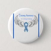 Badge Rond 5 Cm Trisomy 18 Personnalisable En Mémoire Amoureuse (Devant)