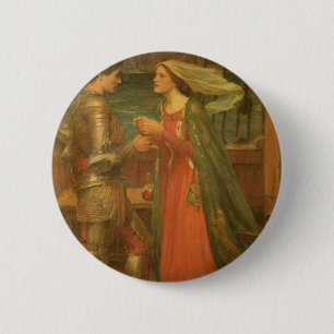 Badge Rond 5 Cm Tristan et Isolde par John William Waterhouse