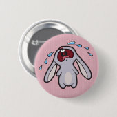 Badge Rond 5 Cm Triste rage de pleurer| Bawling Bunny (Devant & derrière)